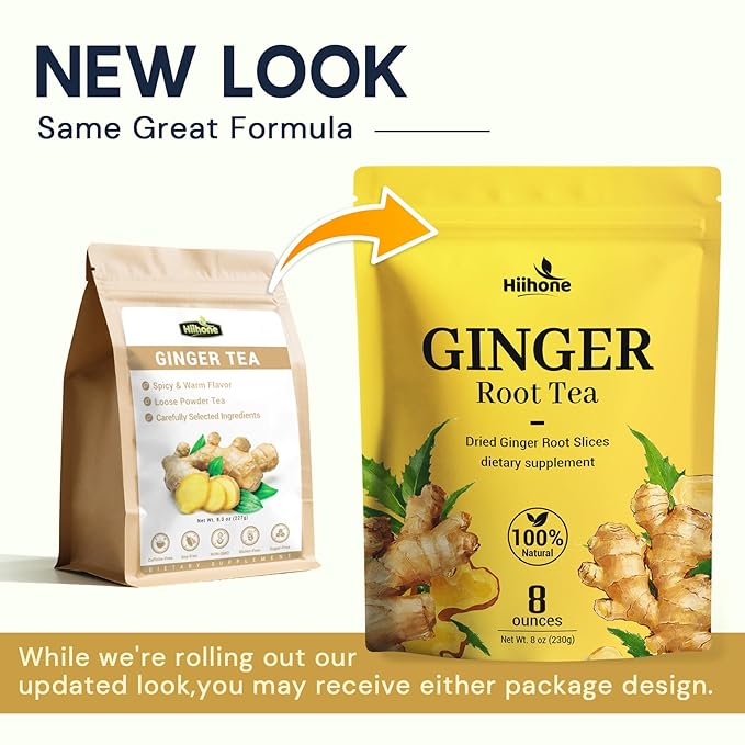 Ginger Root Herbal Tea - Caffeine Free, 8 OZ