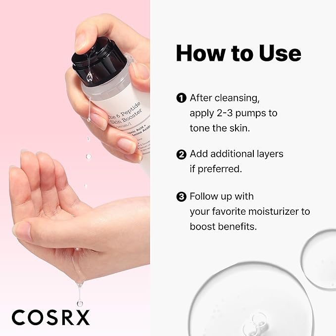 COSRX 6X Peptide Collagen Booster Toner Serum with Copper Peptides, Niacinamide & Hyaluronic Acid Skin Renewal Boosting Facial Essence for All Skin Types, Korean Skin Care, 5.07 Fl.Oz
