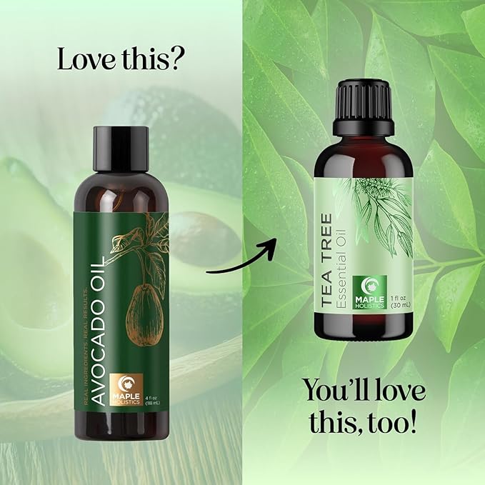 Avocado Oil For Hair and Skin - 100% Pure Avocado Oil for Skin and Nail Care plus Dry Hair Treatment and Facial Oil Moisturizer - Natural Hair Oil and Carrier Oil for Essential Oils Mixing (4 Fl Oz)