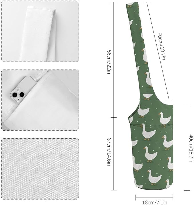 KKdskkds Vintage RoseYoga Mat Bag Large Opening Long Tote Yoga Mat with Pocket Fit Most Size Mats