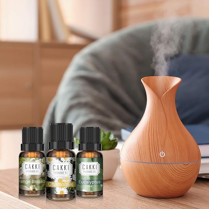 Essential Oils for Diffusers for Home, Floral Fragrance Oils Set, 6x10ml, Rose, Lavender, Chamomile, Eucalyptus, Orange Blossom, Jasmine, Aromatherapy Oils, for Candles Making, for Humidifiers