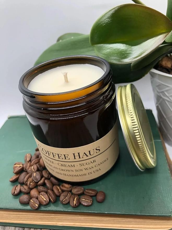 Scented Soy Wax Candle (8.0 oz) 50-60 Hour Burn Time, Cotton Wick, Amber Glass Jar, Grown and Made in USA Havana Daydreamin'