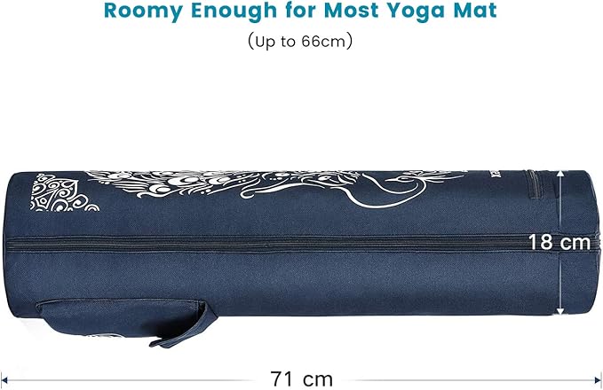 Gonex Yoga Mat Bag, Yoga Mat Carrier Full-Zip Exercise Yoga Mat Carry Bag for Women Men with 2 Multi-Functional Storage Cargo Pockets Extra Wide Adjustable Shoulder Strap