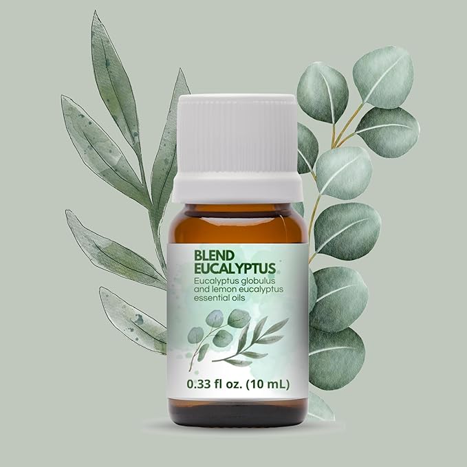 Dual Eucalyptus Essential Oil Blends by One Arome – Eucalyptus Oil (Corymbia Citriodora - Lemon & Eucalyptus Globulus) | Oil for Diffusers, Massage (Dilute) & DIY (Pack of 4 × 0.34 fl oz Each)