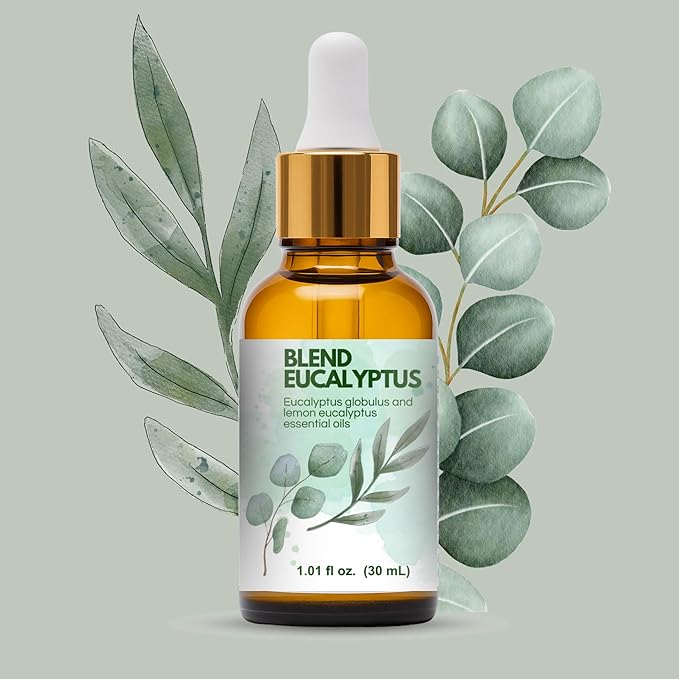 Dual Eucalyptus Essential Oil Blends by One Arome – Eucalyptus Oil (Corymbia Citriodora - Lemon & Eucalyptus Globulus) | Oil for Diffusers, Massage (Dilute) & DIY (Pack of 4 × 1.0 fl oz Each)