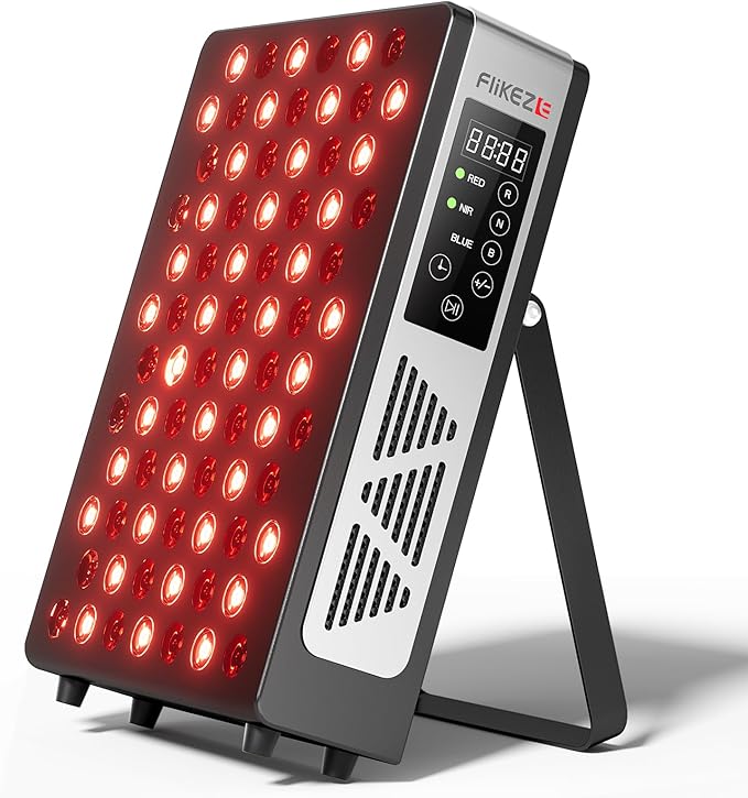 Red Light Therapy for Face and Body, 60 3+4 Chips LEDs 460nm-880nm, Blue Light, Red and Near Infrared Light Therapy Devices with 7 Wavements, Red Light Therapy for Home Office & Gym
