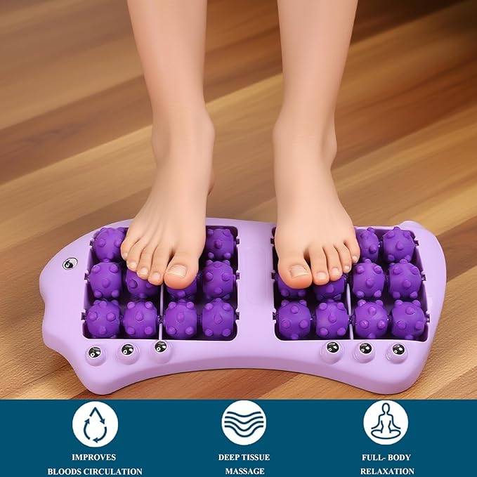 Dual Foot Massager Roller (Purple)