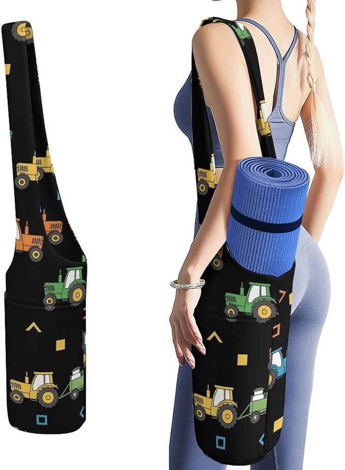 Aiyoolee Yoga Mat Bag Large Tote Carrier Holder with Water Bottle Pocket Yoga Bags