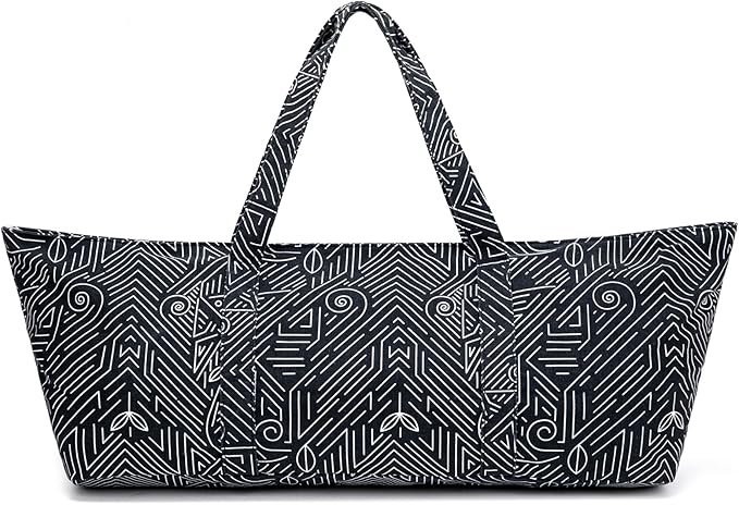 ELENTURE Large Yoga Mat Bag for Women Men, Travel Gym Bag for Pilates Office Beach Workout, Yoga Mat Tote Carrier with Mat Strap for 1/4" 1/2" Thick Exercise Yoga Mat