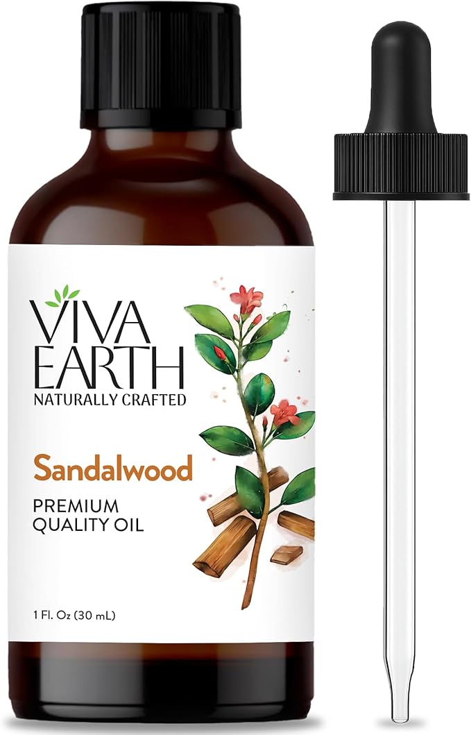 Sandalwood Essential Oil – Premium Quality Oil and Natural Woody Aroma for Diffusers, Massage, DIY Aromatic Blends, Soap & Candle Making – with Dropper, 1 Fl Oz