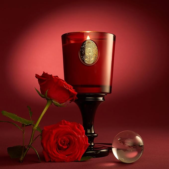 M&SENSE Natural Strong Soy Candle | Red Camellia & Vivid Red | 9.2 oz, 50H Burn Time | Luxury Scented Candle for Relaxation, Gifting, Home Décor | Ideal for Bedroom, Office, Party Ambiance