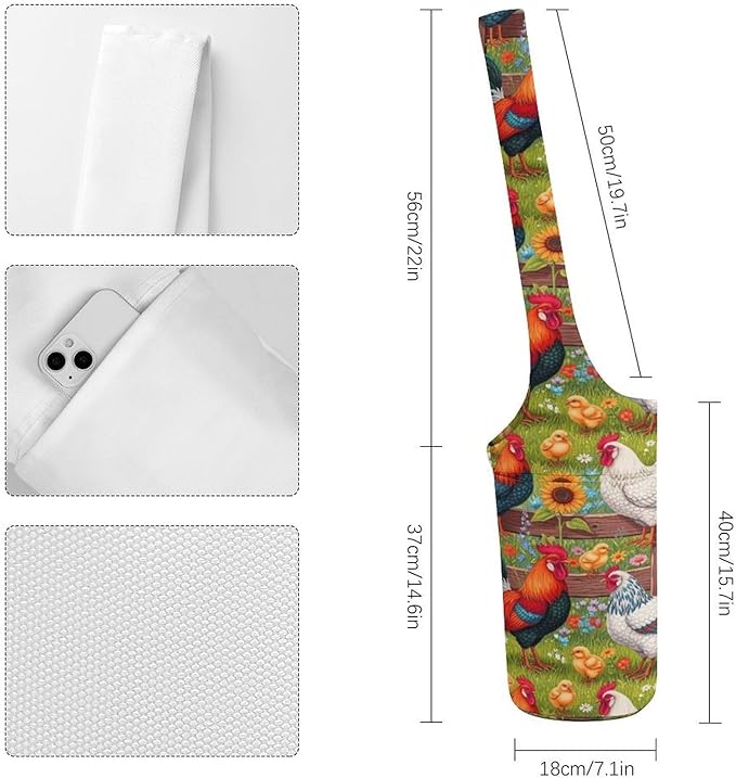 Aiyoolee Yoga Mat Bag with Large Pocket, Strap Bag Carriers for Women