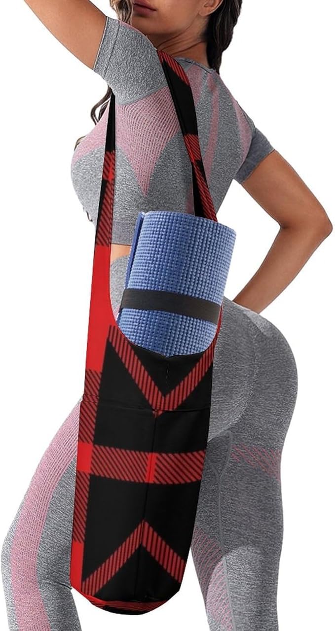 Aiyoolee Yoga Mat Bags, Large Tote Yoga Mat Carrier Holder with Water Bottle Pocket, Adjustable Shoulder Strap Storage Bag