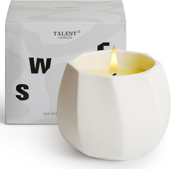 Scented Candle for Home, Luxury Ceramic Jar, Natural Soy Candle, Amalfi Citrus