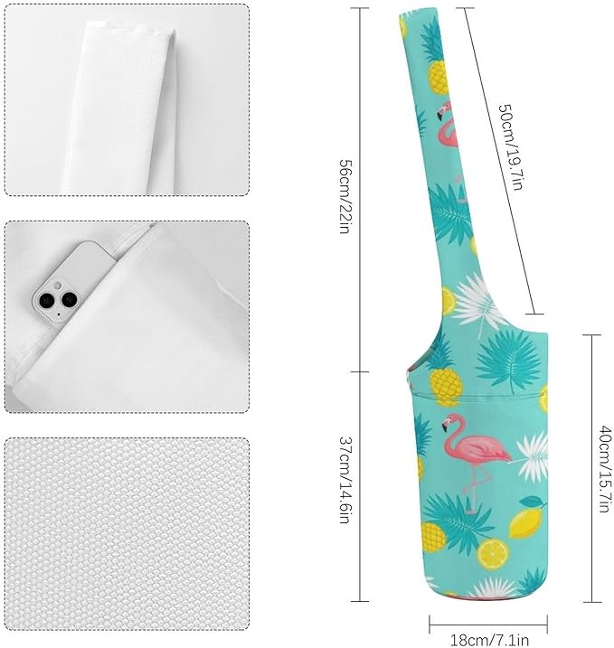 Meaudiwes Large Yoga Mat Bag Fit Most Size for Ladies Yoga Mats Carrier Bags Multi-Functional Exercise Mat Holder Storage Bag