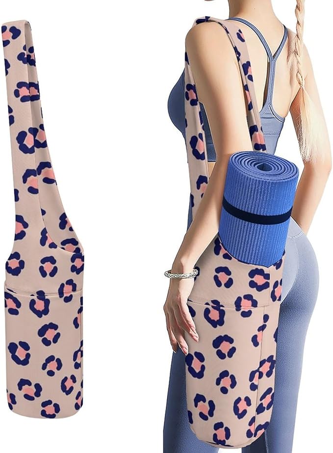 Meaudiwes Stylish Yoga Mat Bag for Women Exercise Mat Holder with Shoulder Strap Yoga Mats Totes Sports Storage Bag