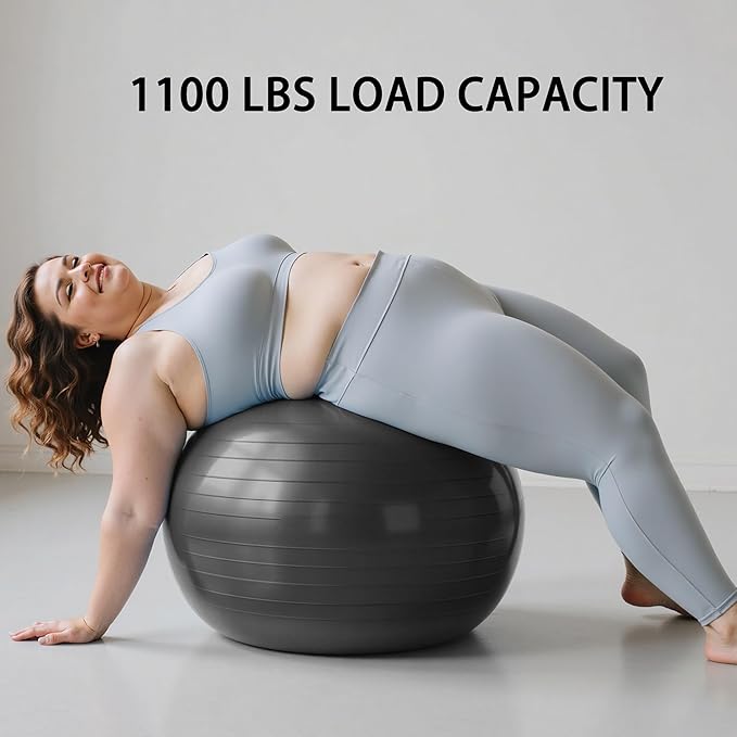 FITMIND Exercise Balls Set 22-30 Inch & 9 Inch, Small Pilates Ball with Pump, Pregnancy Ball for Women, Yoga Balls for Exercise, Small Exercise Ball for Between Knees, Stability, Physio