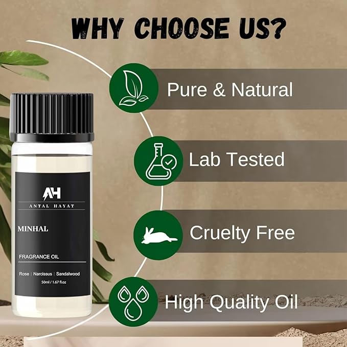 Hotel Scents Diffuser Oil Minhal 50ml - Iris de Nuit Inspired Scent - Luxury Home Fragrance Oil with Rose, Narcissus, Patchouli - Home Luxury Scents Refill for Diffusers - Premium Aroma Oil Refill