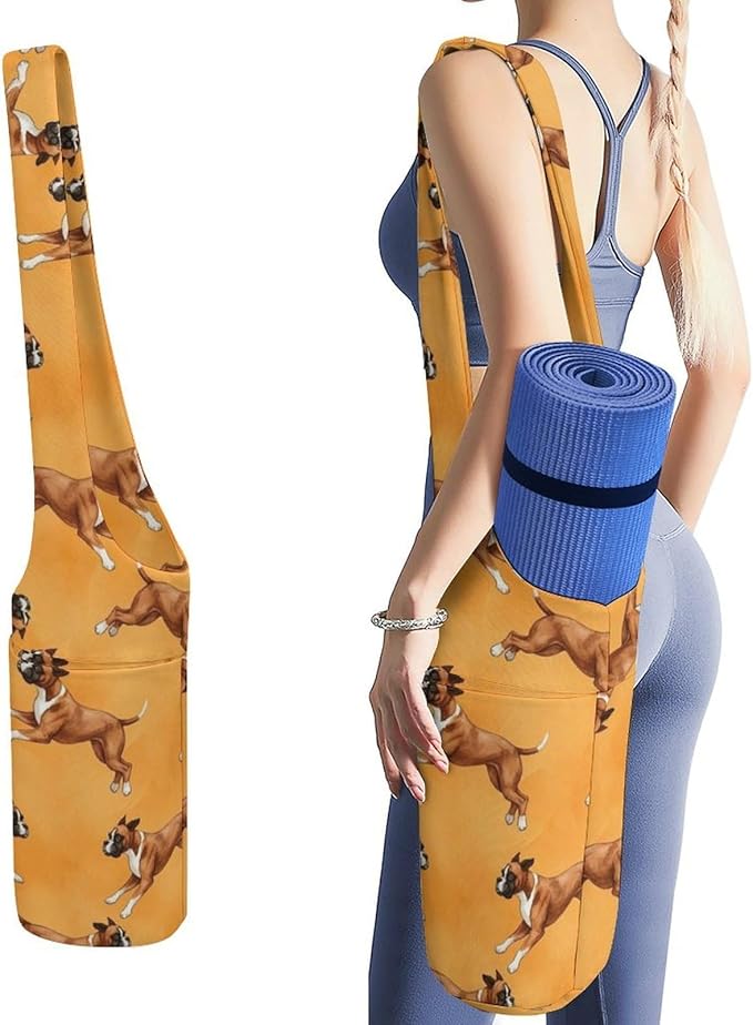 Meaudiwes Large Yoga Mat Bag Fit Most Size for Ladies Yoga Mats Carrier Bags Multi-Functional Exercise Mat Holder Storage Bag