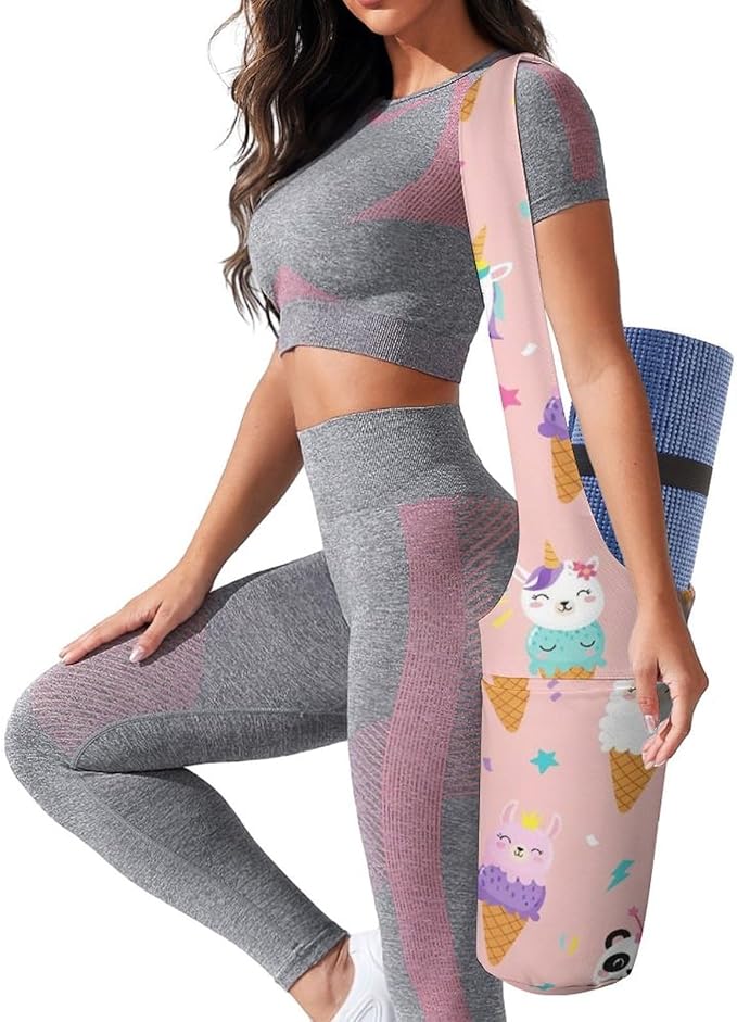 Meaudiwes Large Size Yoga Mat Bag with Long Strap, Yoga Mats Carrier Storage Bag, Exercise Mat Holder Accessories