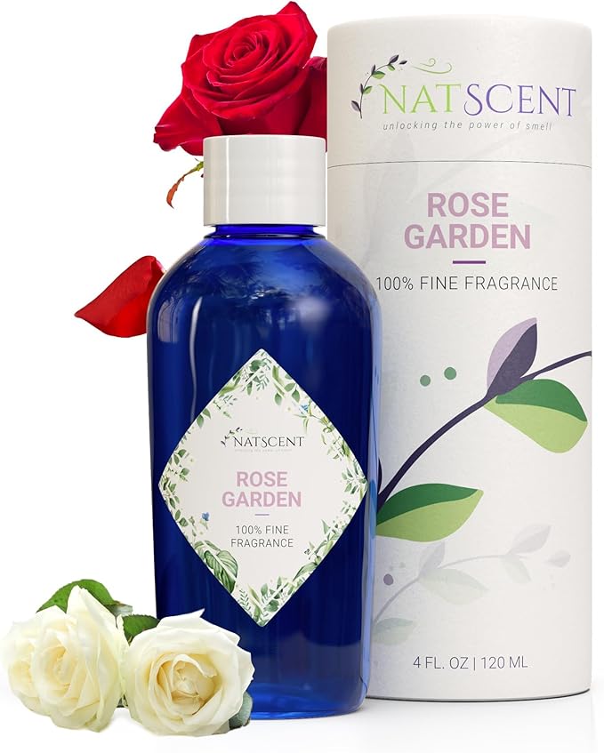 Rose Garden Essential Oils for Diffusers for Home, Nature-derived Rose Essential Oil, Long-Lasting & Family-Friendly Diffuser Oils Scents, IFRA Certified, Cold Air & Ultrasonic – 4oz