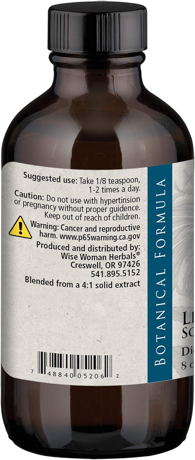 Wise Woman Herbals Licorice Root Solid Extract 4:1, Alcohol-Free, Herbal Digestive & Stomach Comfort, Adrenal Balance, Immune & Respiratory Support, Supports a Healthy Inflammatory Response, 8 Fl Oz