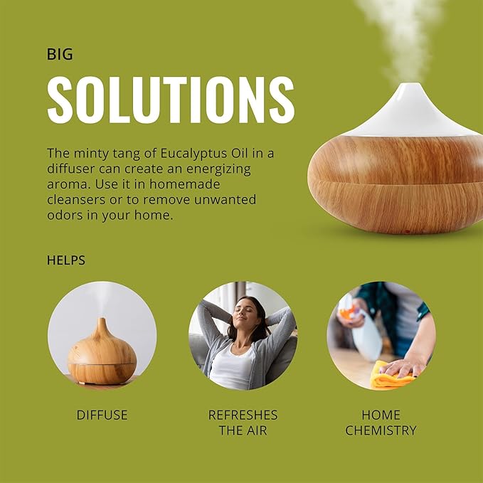 LAB BULKS ESSENTIAL OIL - Bundle of Peppermint and Eucalyptus Essential Oils, 16 oz Bottles, for Diffusers, Home Care, Candles, Aromatherapy