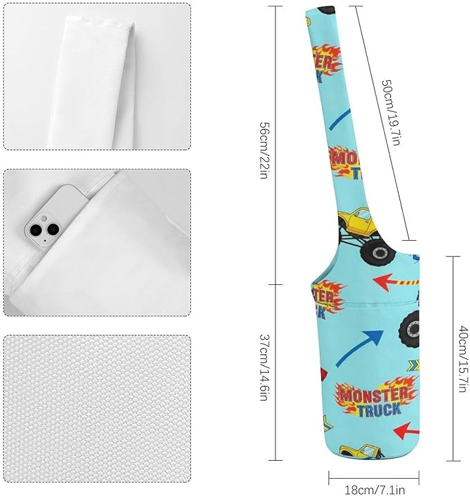 Aiyoolee Yoga Mat Bag with Large Pocket, Strap Bag Carriers for Women