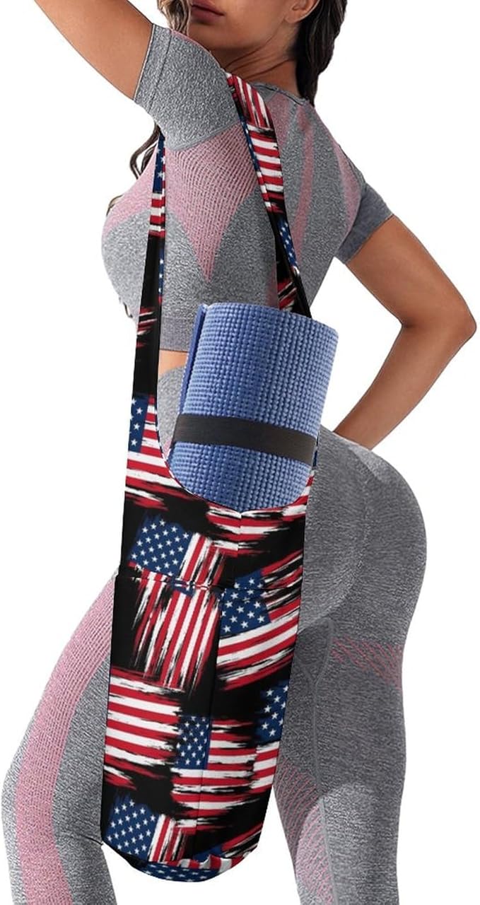 Aiyoolee Fashion Yoga Mat Bag with Large Pocket, Long Tote Yoga Bag Fit Most Mats Accessories