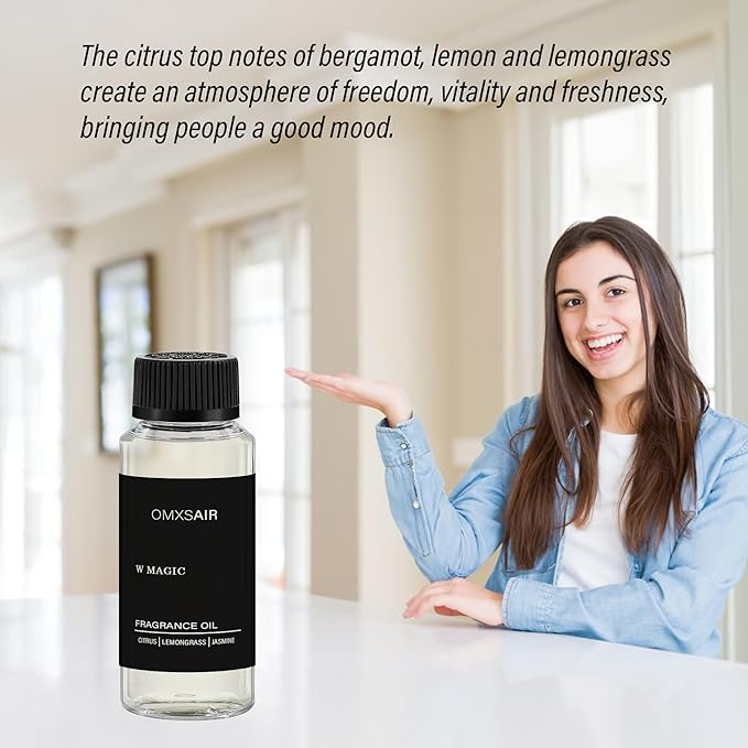 Hotel Diffuser Oil & Home Luxury Scents - W Magic Diffuser Oil 120ml - Inspired by W Hotel Citrus Bergamot,Jasmine - Aromatherapy Scent Diffuser Oil- Fragrance Essential Oils Blend for Diffuser