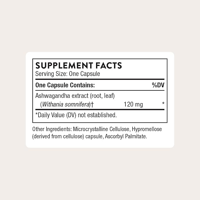 THORNE - Ashwagandha - Highly Concentrated Shoden - Calming Stress Support for Women & Men* - Supports Daytime Energy, Mental Clarity & Optimal Immune Function* - 30 Capsules