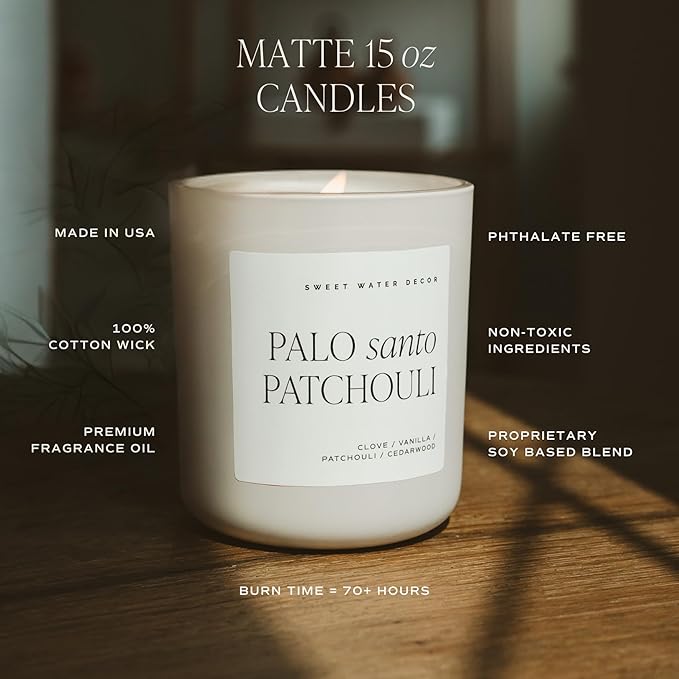 Sweet Water Decor Autumn Candle for Home, Scented - Apple Maple & Bourbon - Long Lasting 70 Hours Burn Time Candle Soy Wax - Decorative Candles Scented for Fall - Designed in USA 15oz