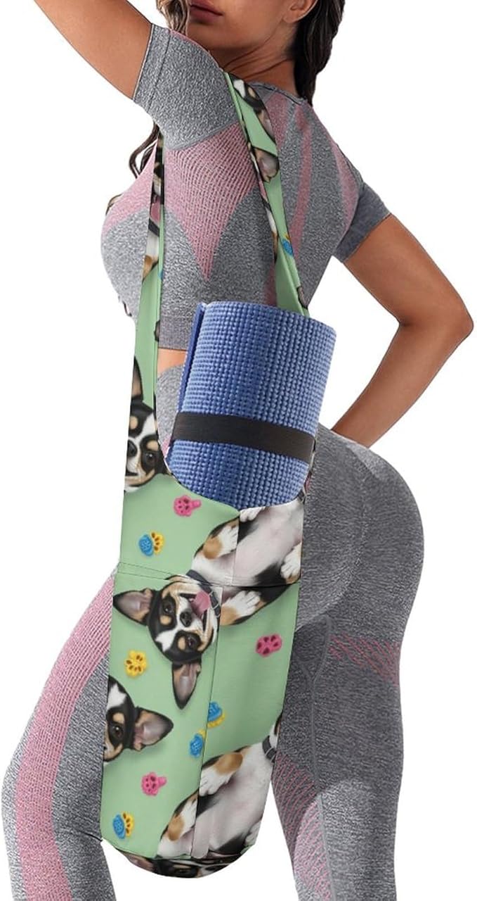 Aiyoolee Yoga Mat Bag with Large Pocket, Strap Bag Carriers for Women