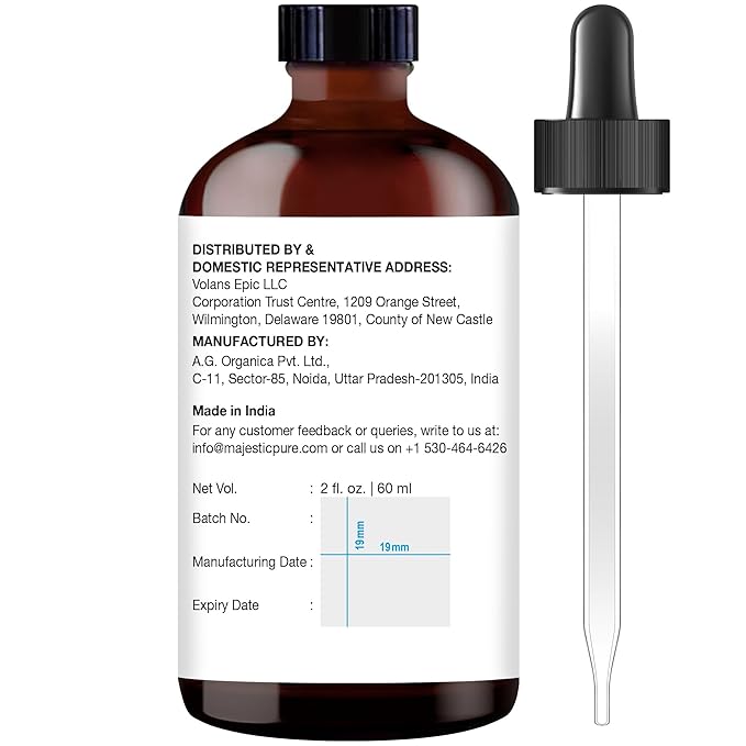 Majestic Pure Essential Oil with Glass Dropper - 100% Pure and Natural - Essential Oils for Diffuser, Aromatherapy, Soap and Candle Making, Lemongrass Essential Oil, Lemongrass Oil, 2 Fl Oz