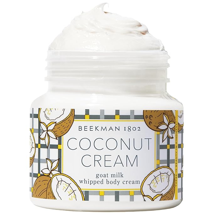 Beekman 1802 Whipped Body Cream – Moisturizes & Softens Skin with Goat Milk, Mango Seed Butter & Vitamin E – 8 oz – Coconut Cream