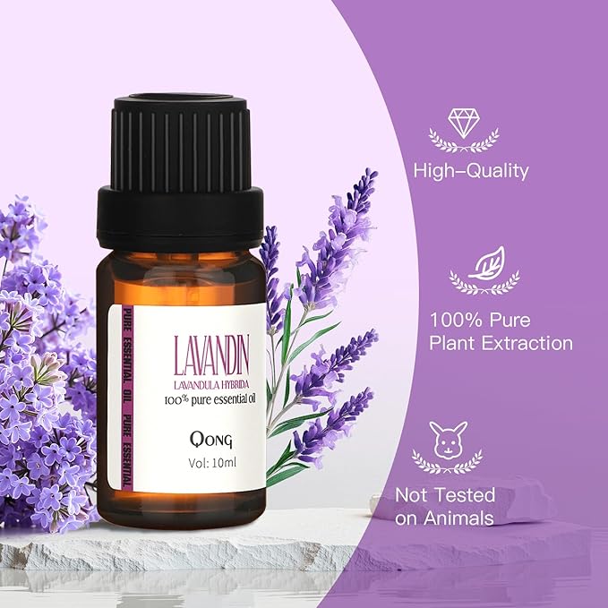 Lavender Essential Oil Blend, Essential Oil, Essential Oils Organic, Used for Sleep, Hair Growth & Scalp Care, Essential Oils for Diffusers for Home 10ML