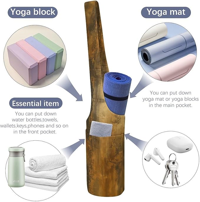KKdskkds Fantasy Evil EyesYoga Mat Bag Large Opening Long Tote Yoga Mat with Pocket Fit Most Size Mats