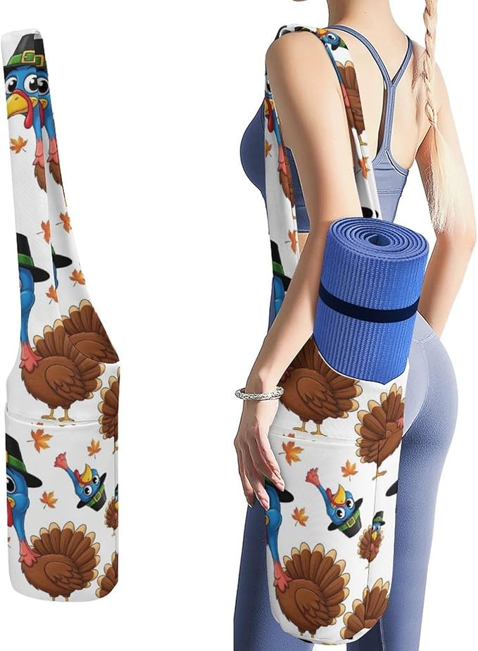 Aiyoolee Fashion Yoga Mat Bag with Large Pocket, Long Tote Yoga Bag Fit Most Mats Accessories