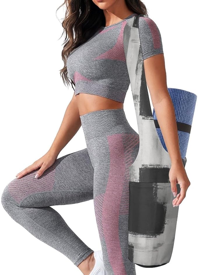 KKdskkds Fresh AvocadoYoga Mat Bag Large Opening Long Tote Yoga Mat with Pocket Fit Most Size Mats
