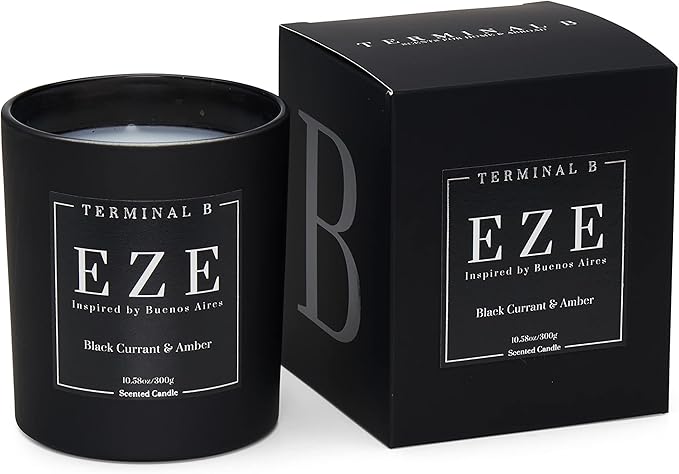 Luxury Candle | EZE - Black Currant & Amber | Inspired by Buenos Aires | Hand-Poured in Los Angeles | 10.58 oz, 60+ Hour Burn Time
