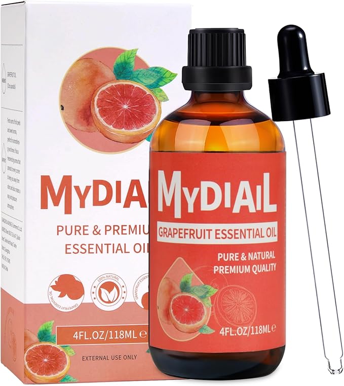 Grapefruit Essential Oil (4fl oz) Pure and Natural Grapefruit Oil Essential Oil for Diffuser, Massage, Aromatherapy, Candle Making, Skin Care, Home Cleaning, Bathing - 118ml