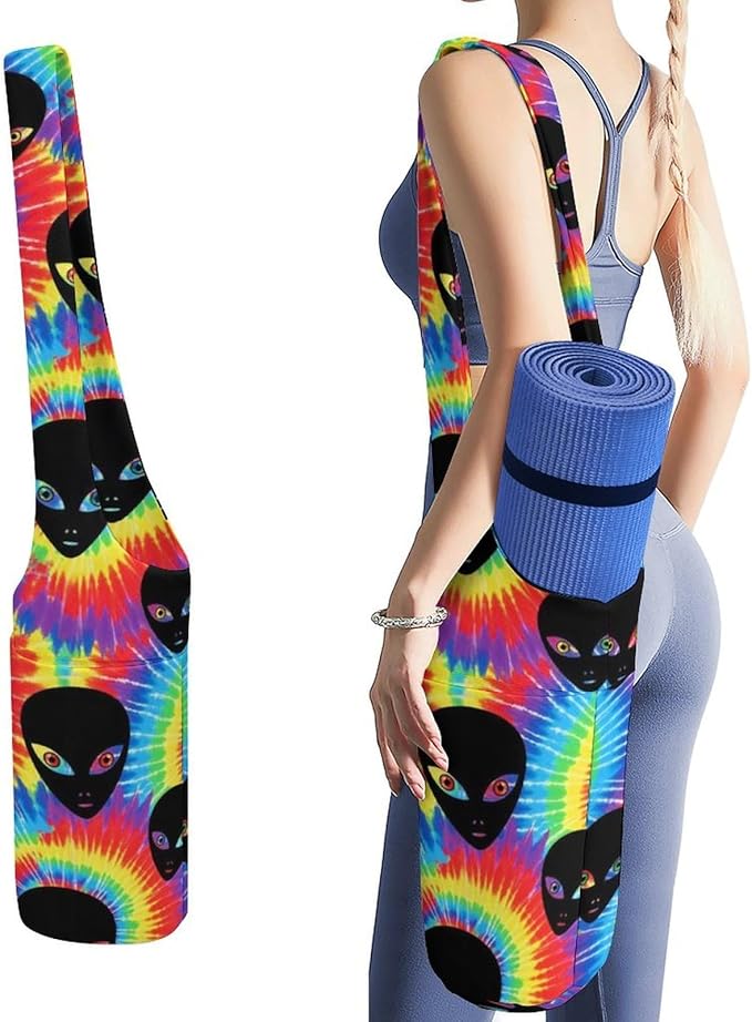 Aiyoolee Yoga Mat Bag for Women with Large Pocket, Yoga Gifts Accessories with Adjustable Shoulder Strap for Workout Stuff