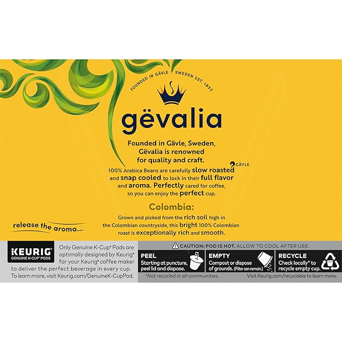 Gevalia Colombian Coffee K-Cup Pods 12 ct. Box (Pack of 3)