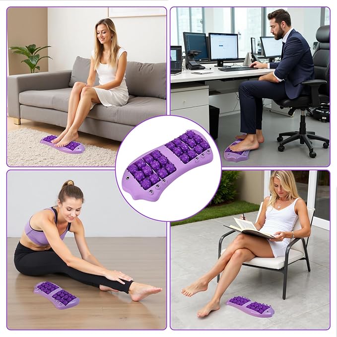 Dual Foot Massager Roller (Purple)