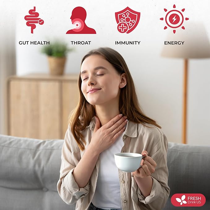 Premium Happy Throat Herbal Tea – 75 Bags Of Supper Tea Blend: Marshmallow Root, Slippery Elm & Ginger – Dry & Sore Throat Relief – Caffeine-Free, No Honey, No Citrus – No Sugar