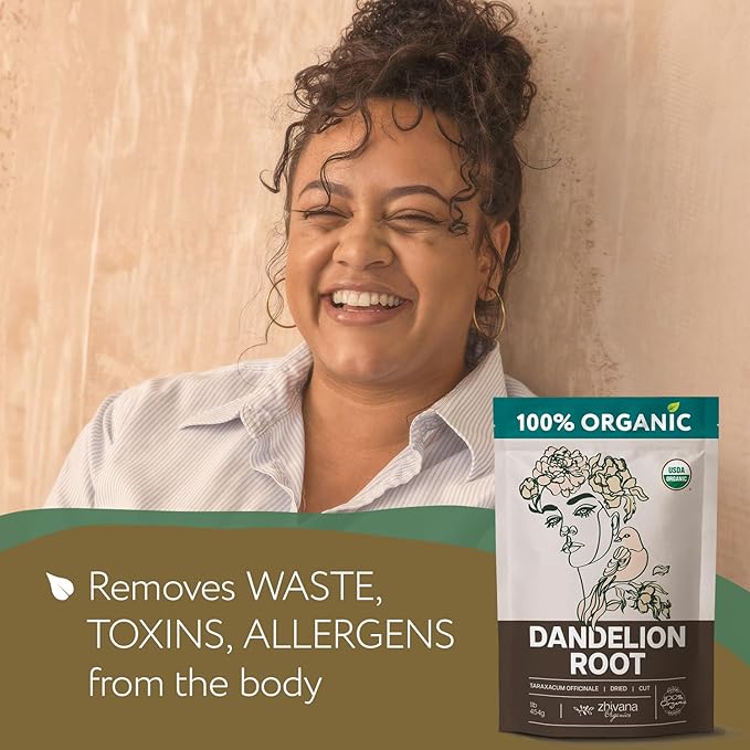 Dandelion Root Tea Loose (16 oz.) – Organic Dandelion Root Herb - Te de Diente de Leon Organico Natural - Liver Cleanse, Digestion, Liver Detox