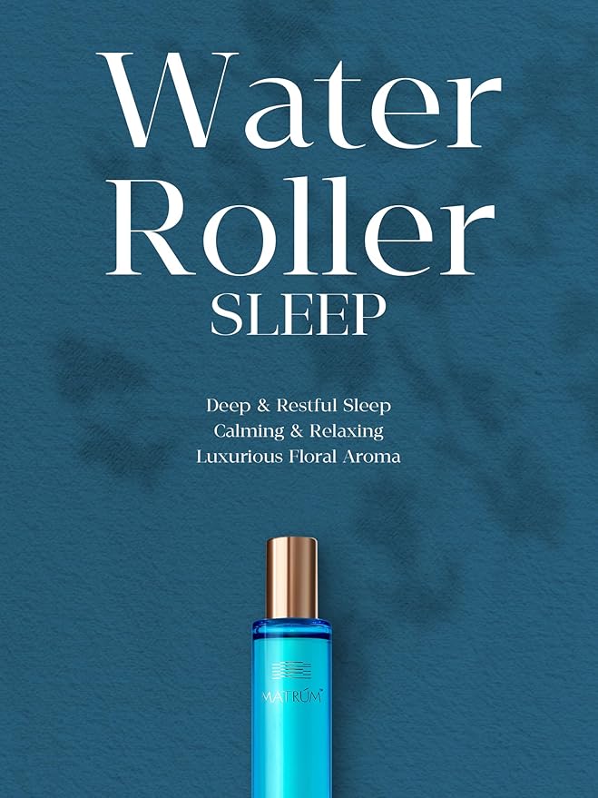 Water Essential Oil Roller, Essential Oil forDeep Sleep and Anxiety Relief, Therapeutic Grade Aromatherapy Blend with Lavender + Neroli+ Cedarwood+Jasmine+ Sandalwood, Floral Aroma