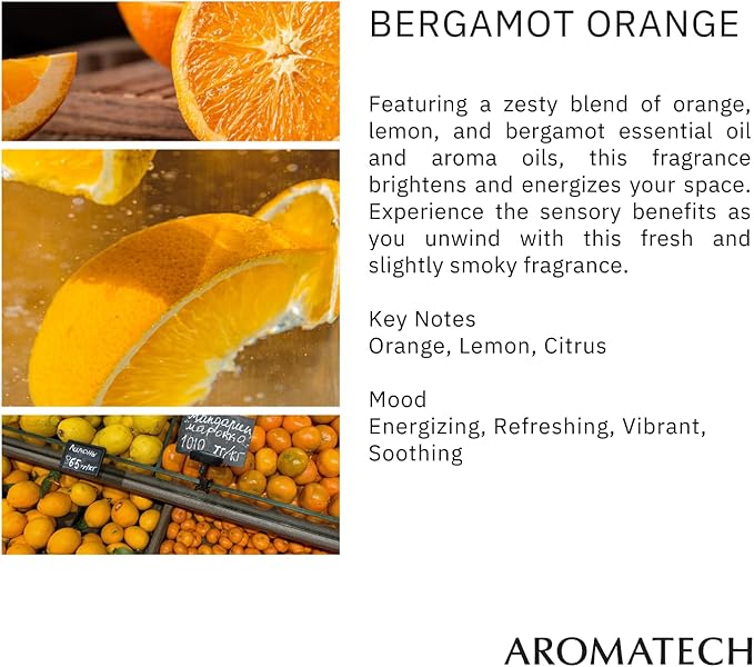 AromaTech The Aromatic Citrus Set | Gift Set of Aroma Diffuser Essential Oils Blend of The Hotel, Amalfi Revelry, Bergamot Orange and Santal Escape - 60 Milliliter