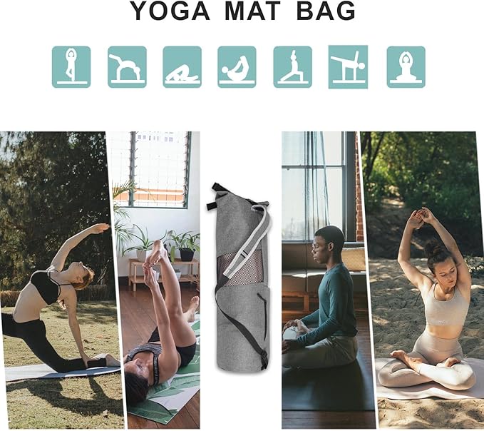 Explore Land Oxford Yoga Mat Storage Bag with Breathable Mesh Window and Large Pockets