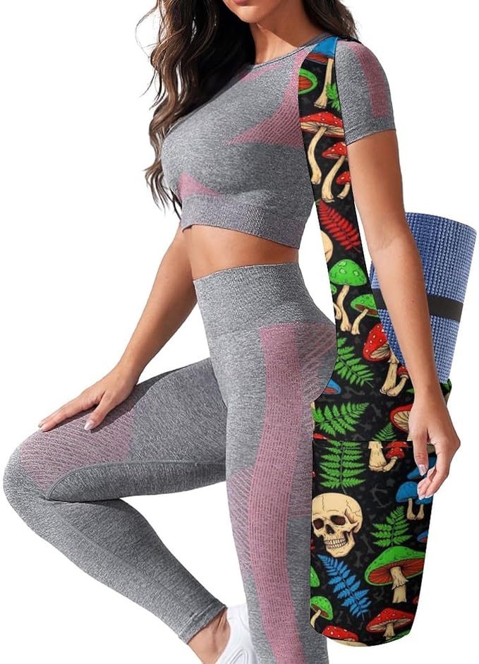 Meaudiwes Large Yoga Mat Bag Fit Most Size for Ladies Yoga Mats Carrier Bags Multi-Functional Exercise Mat Holder Storage Bag